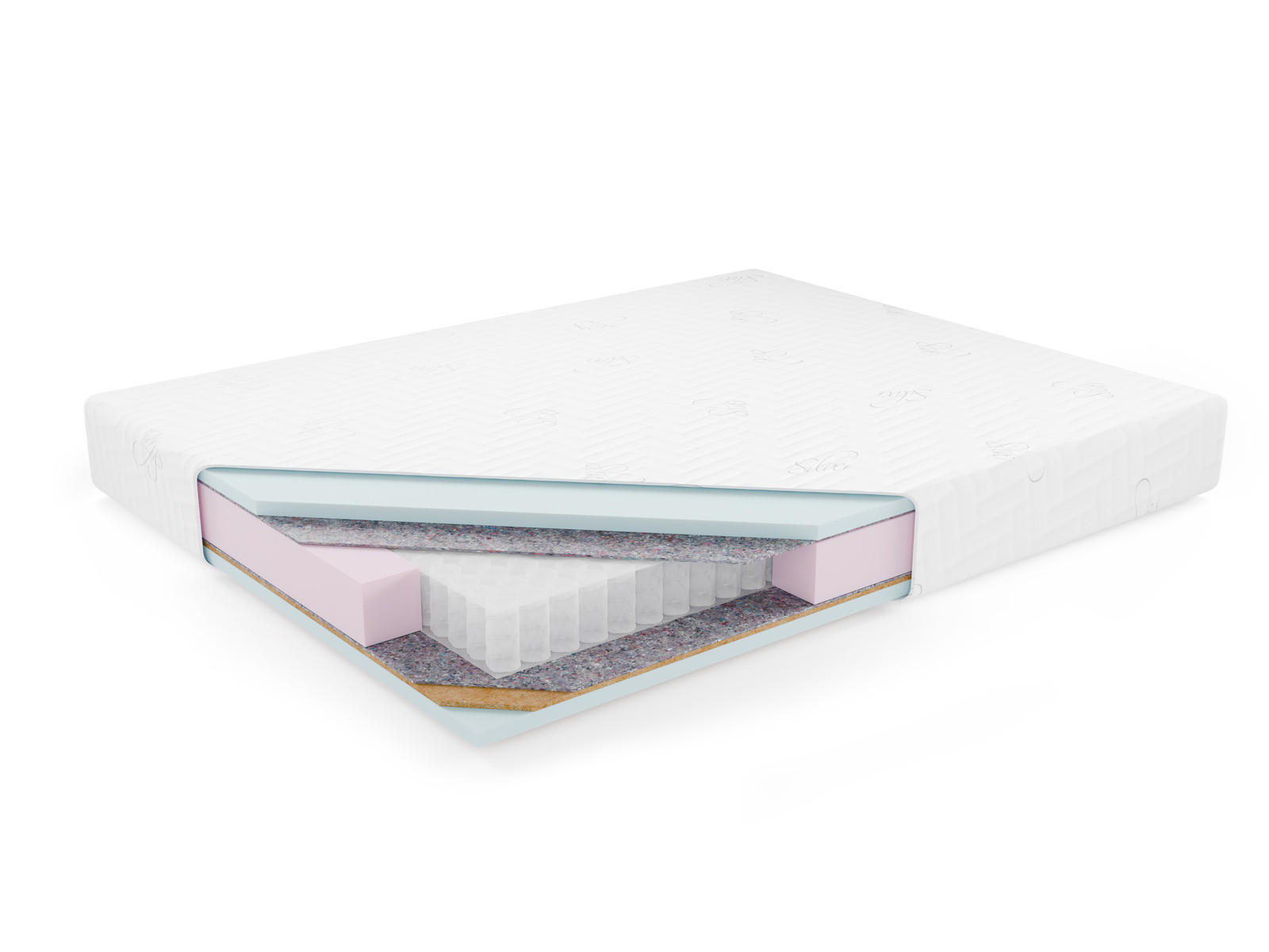 TASCHENFEDERKERNMATRATZE CLOUD 180x200 cm (Härtegrad H2/H3) - Weiß, Naturmaterialien/Kunststoff (180/200cm) - Ravio