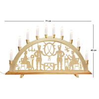 SCHWIBBOGEN Bergleute 10-flammig - Multicolor, Holz (0.1/1/0.1cm) - Dekoteam24