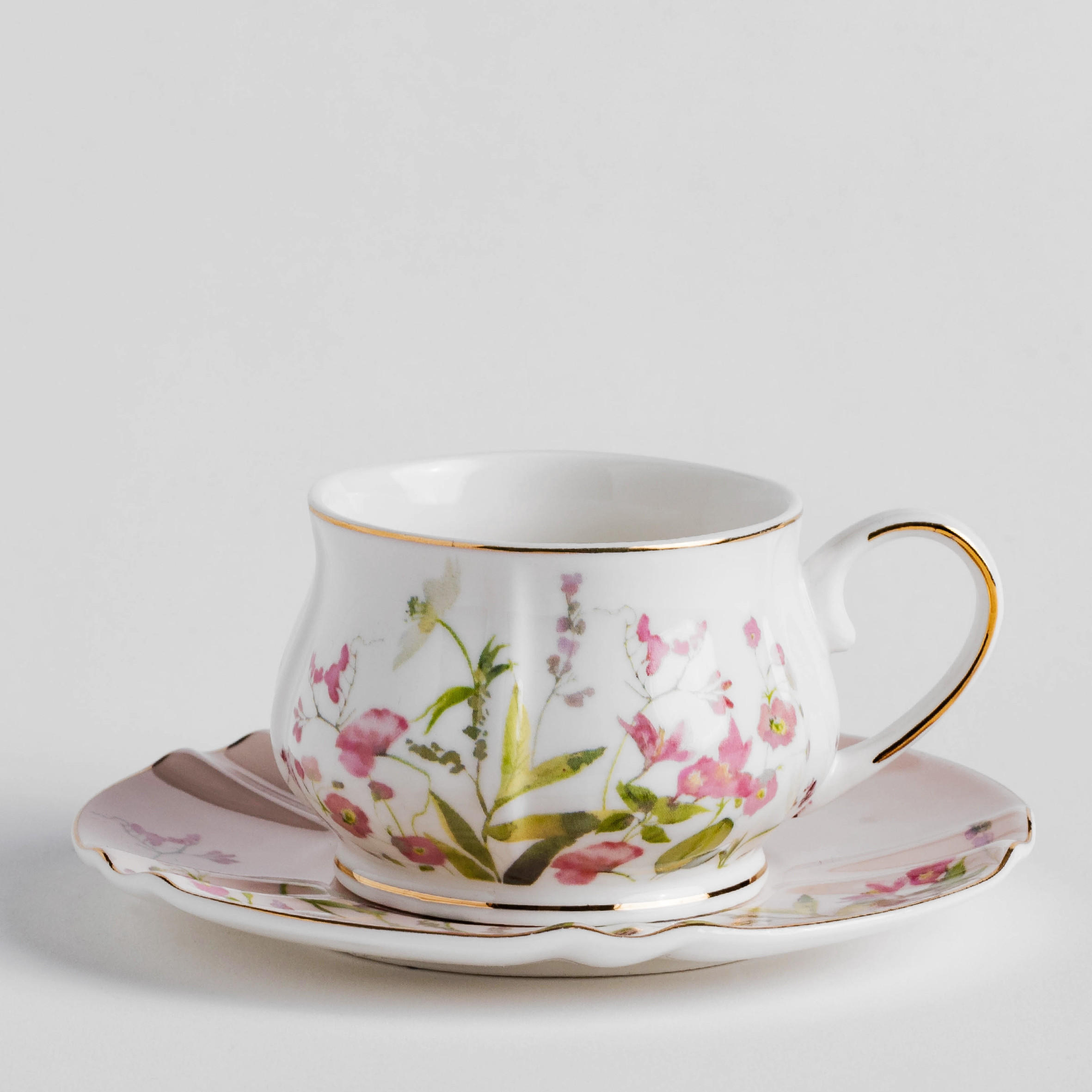 TASSE MIT UNTERTASSE Leira - Multicolor, Keramik (0.2L) - home&you