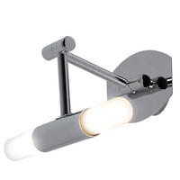 LED WANDLEUCHTE Chrom Glas Weiß schwenkbar - Silberfarben, Glas (23/6.5/26cm) - Briloner