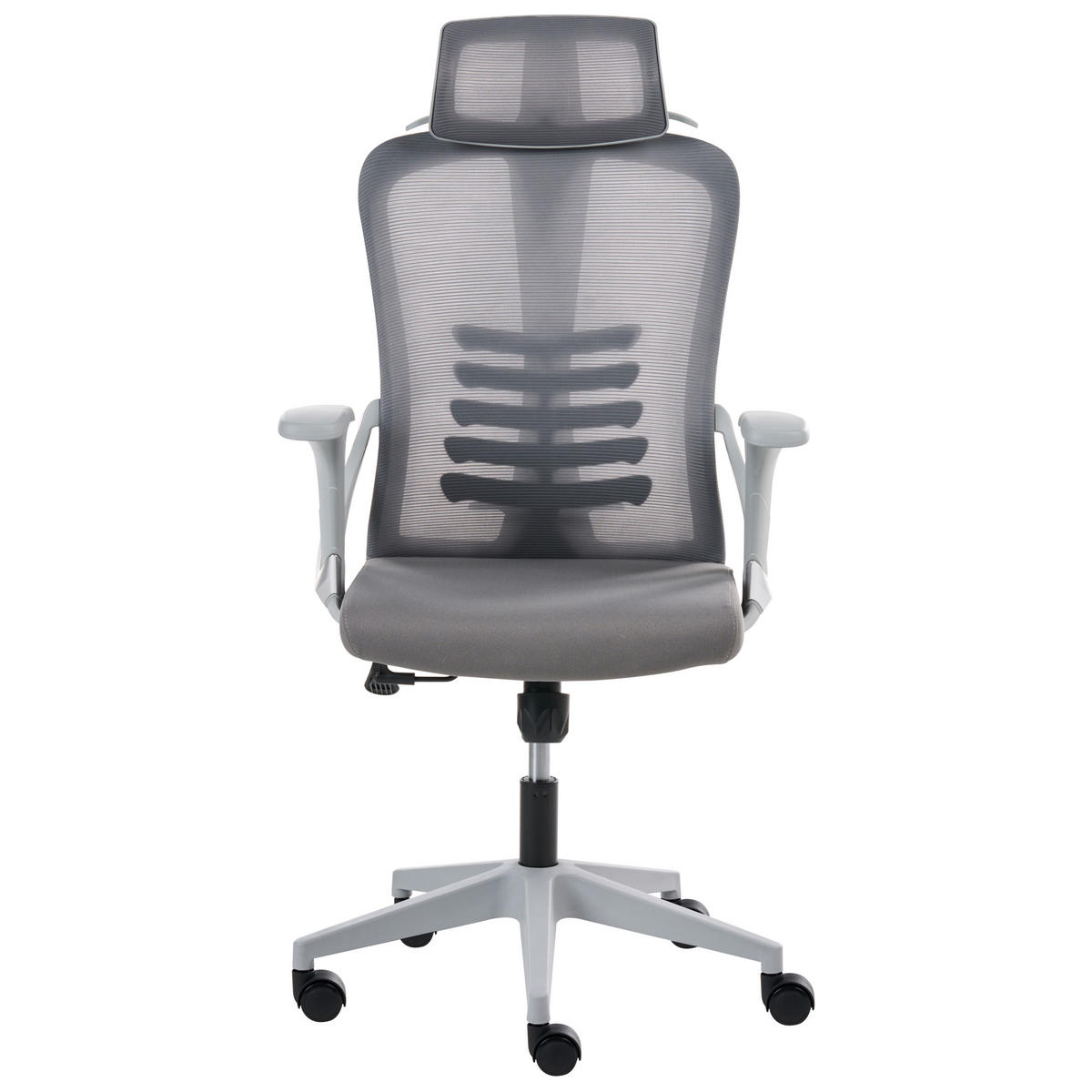 BÜROSTUHL Grau Ergonox - Grau, Textil (60/119/70cm) - Beliani
