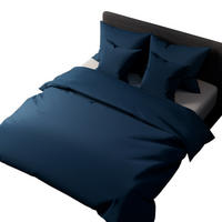 BETTWÄSCHE Set 5-tlg. Baumwollsatin - Blau, Textil (220/200cm) - Mr Mattress