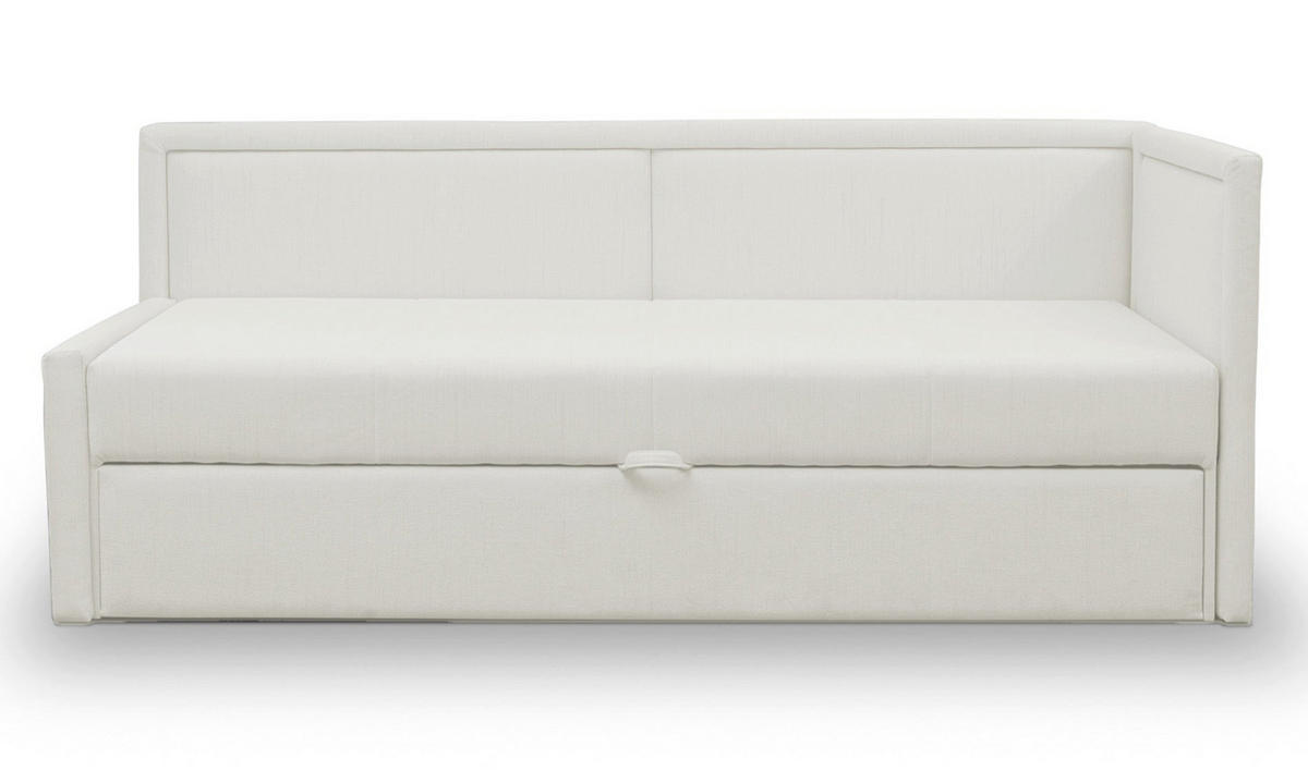 JUGENDBETT Caprili Creme ausziehbar für 2 Personen - Creme/Schwarz, Holz/Textil (82/189cm) - Selsey