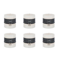 DUFTKERZE ZART - Vanille - 64 Std. - 6er set - Creme, Paraffin (10/10cm) - J-Line