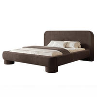 POLSTERBETT Frederico 140x200 cm Dunkelbraun Chenille – (Doppelbett mit Bettkasten, Lattenrost, rundes Kopfteil) - Dunkelbraun, Holz/Holzwerkstoff (140/200cm) - Ravio