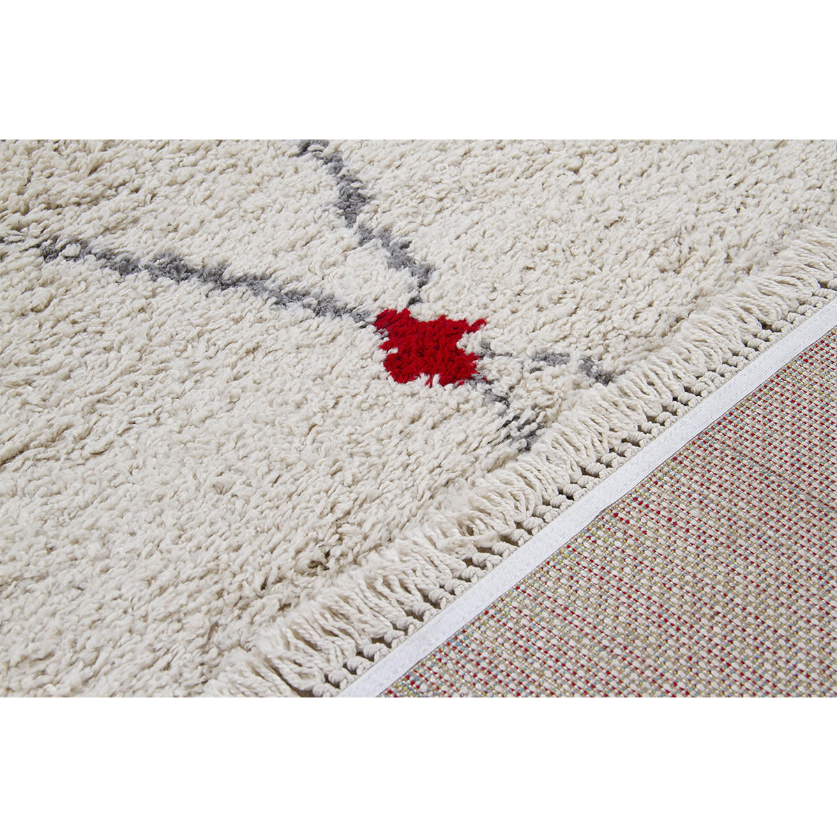 TEPPICH mit Rautenmuster 200 x 300 cm LIO - Beige, Kunststoff (60/120cm) - Miliboo