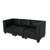 MODULAR 3-SITZER SOFA Schwarz - Schwarz, Textil (197/76/72cm) - MCW