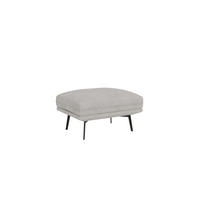 HOCKER Loris Grau Samt - Schwarz/Grau, Holz/Textil (83/47/62cm) - S-Style Möbel