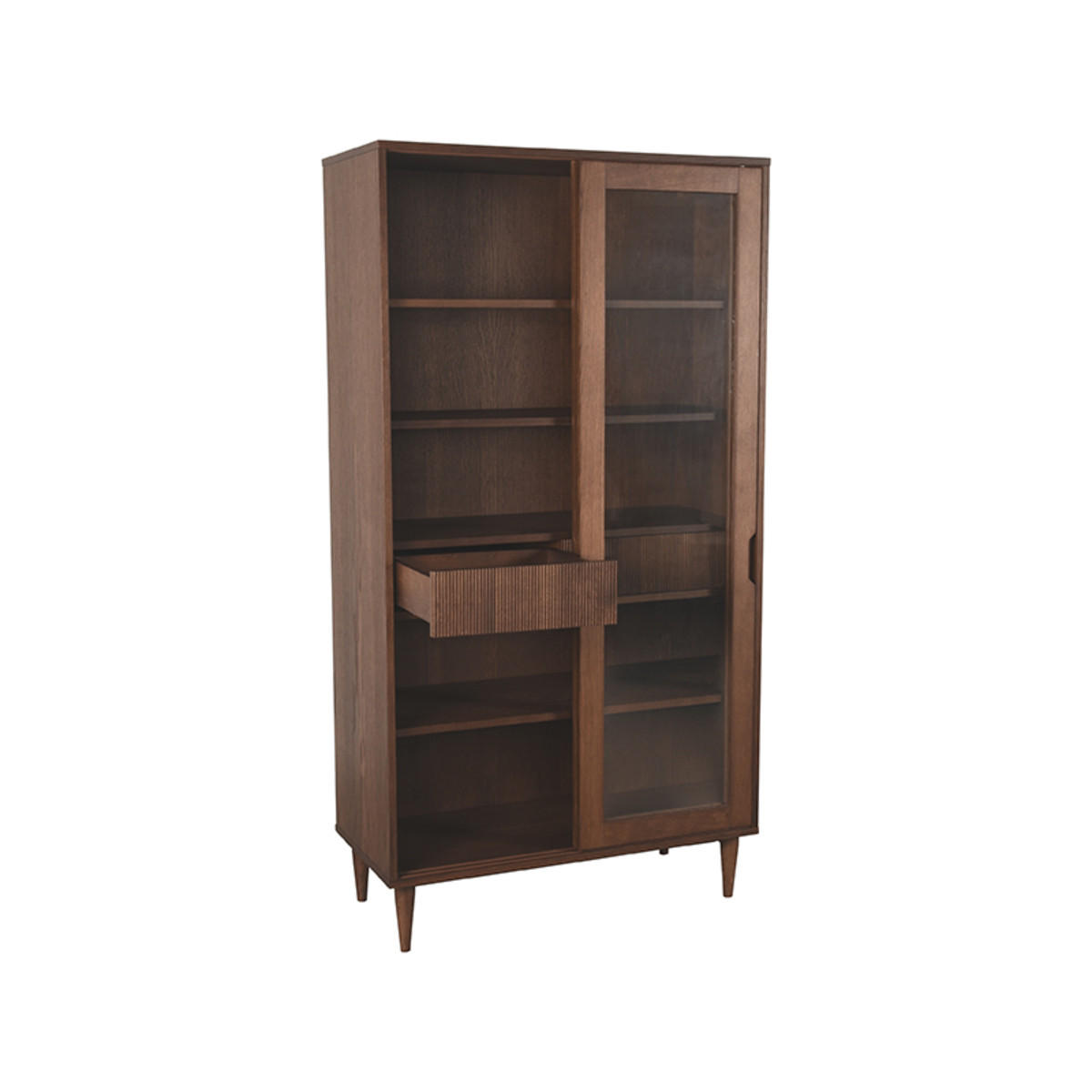 SCHRANK Jule Braun 49/100/180 cm - Braun, Holz (100/180/49cm) - LABEL51