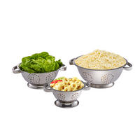 SIEB Set - Silberfarben, Metall (25cm) - Relaxdays