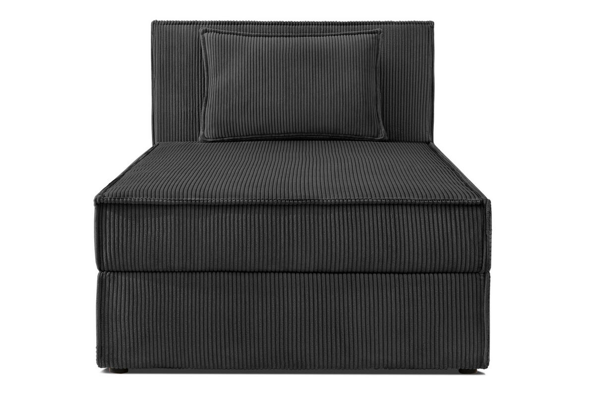 BOXSPRINGBETT ROTI Einzelbett, dunkelgrau - Dunkelgrau/Schwarz, Holz/Holzwerkstoff (90/200cm) - KONSIMO®