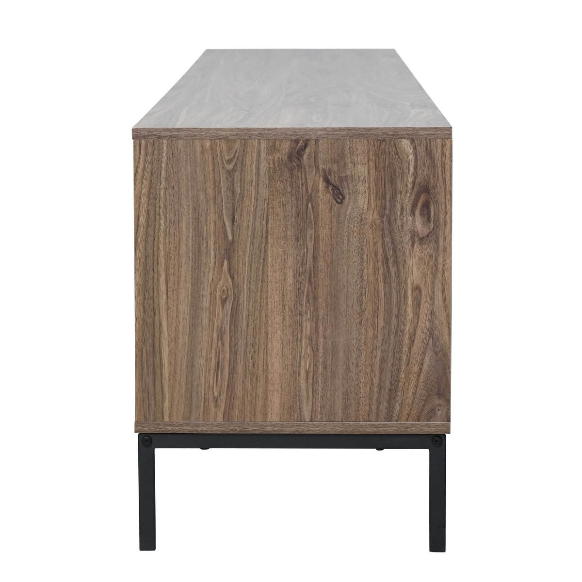 TV-SCHRANK, dunkles Holzeffekt - Braun, Holz (40/54/200cm) - Oviala