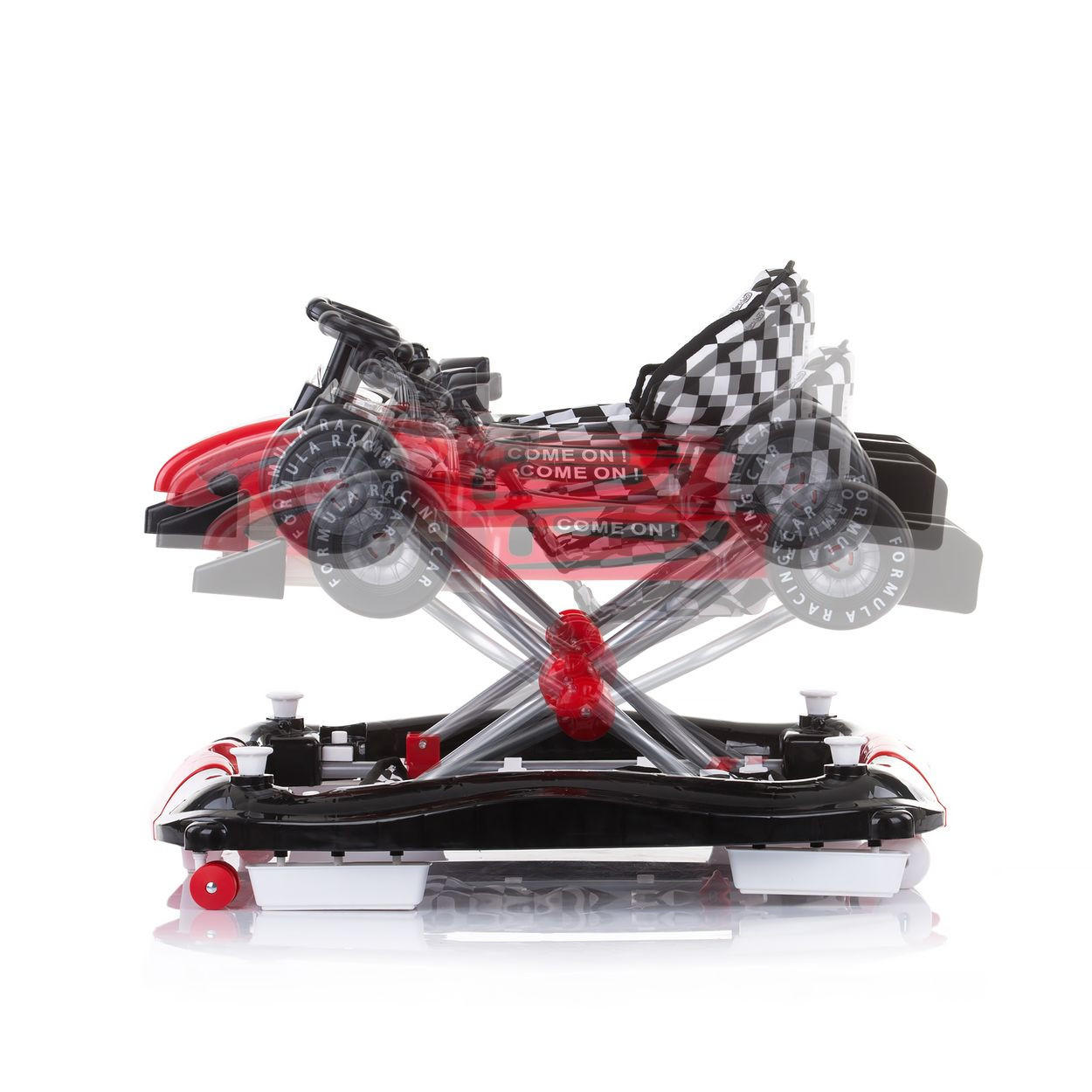LAUFHILFE 4 in 1 Racer rot verstellbar, Wippe, Activitycenter - Rot, Kunststoff (67/55/70cm) - Chipolino