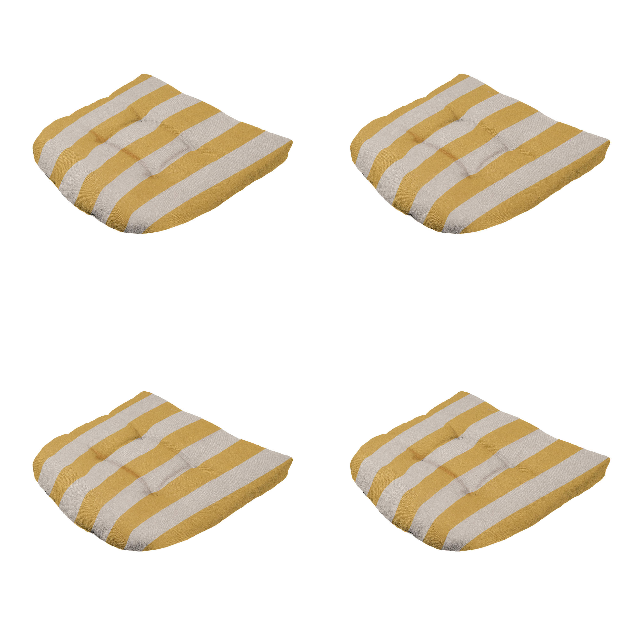 SITZKISSEN Amora - Gelb - 46/46/6 cm - 4er-Set - Gelb, Textil (46/6/46cm) - Madison