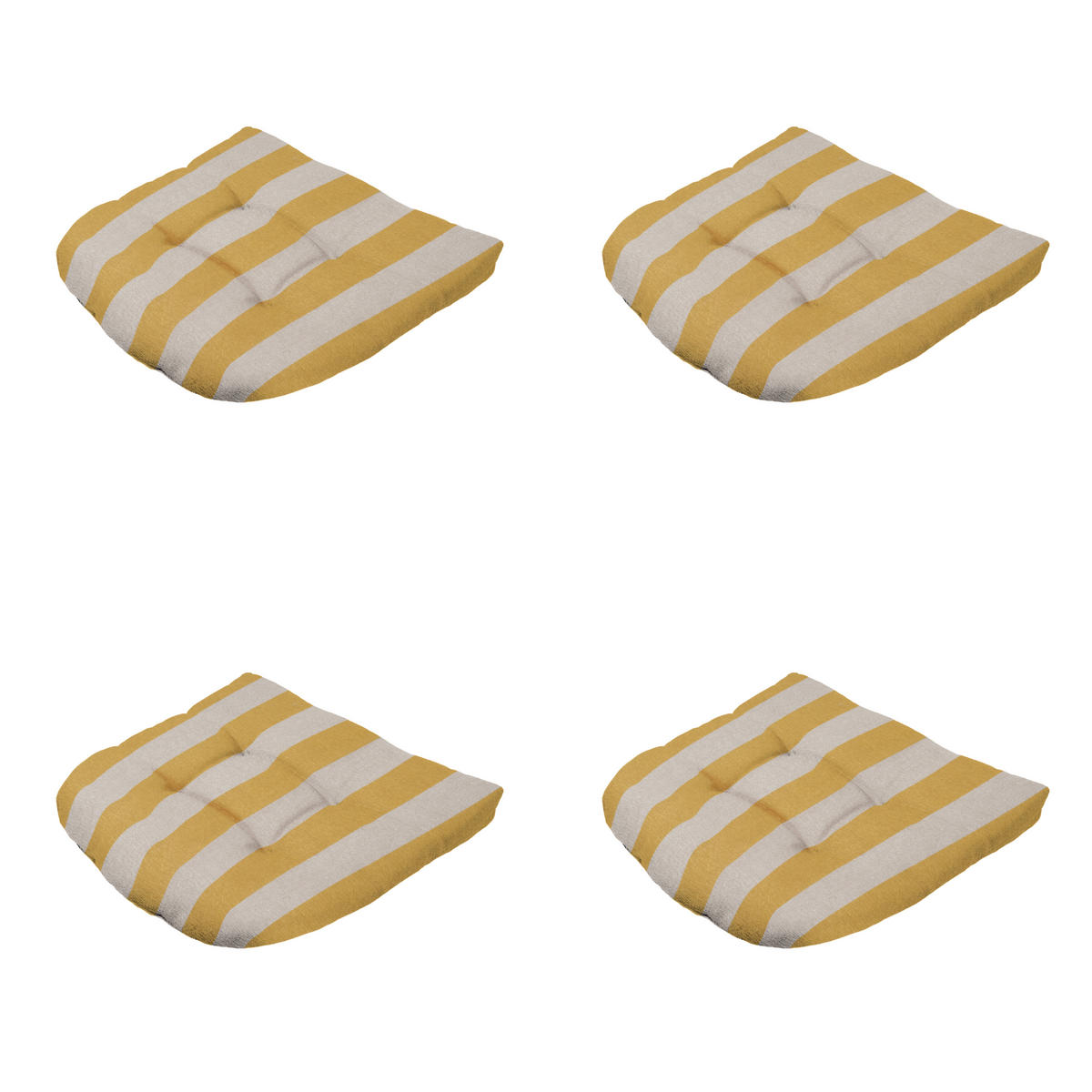 SITZKISSEN Amora - Gelb - 46/46/6 cm - 4er-Set - Gelb, Textil (46/6/46cm) - Madison