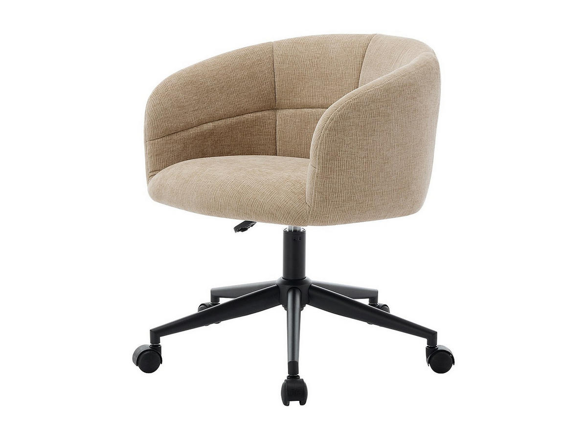 BÜROSTUHL ohne Armlehnen - 61 cm x 57 cm - stoff - beige Nomitio - Beige, Textil/Metall (61/79/57cm) - Vente-Unique