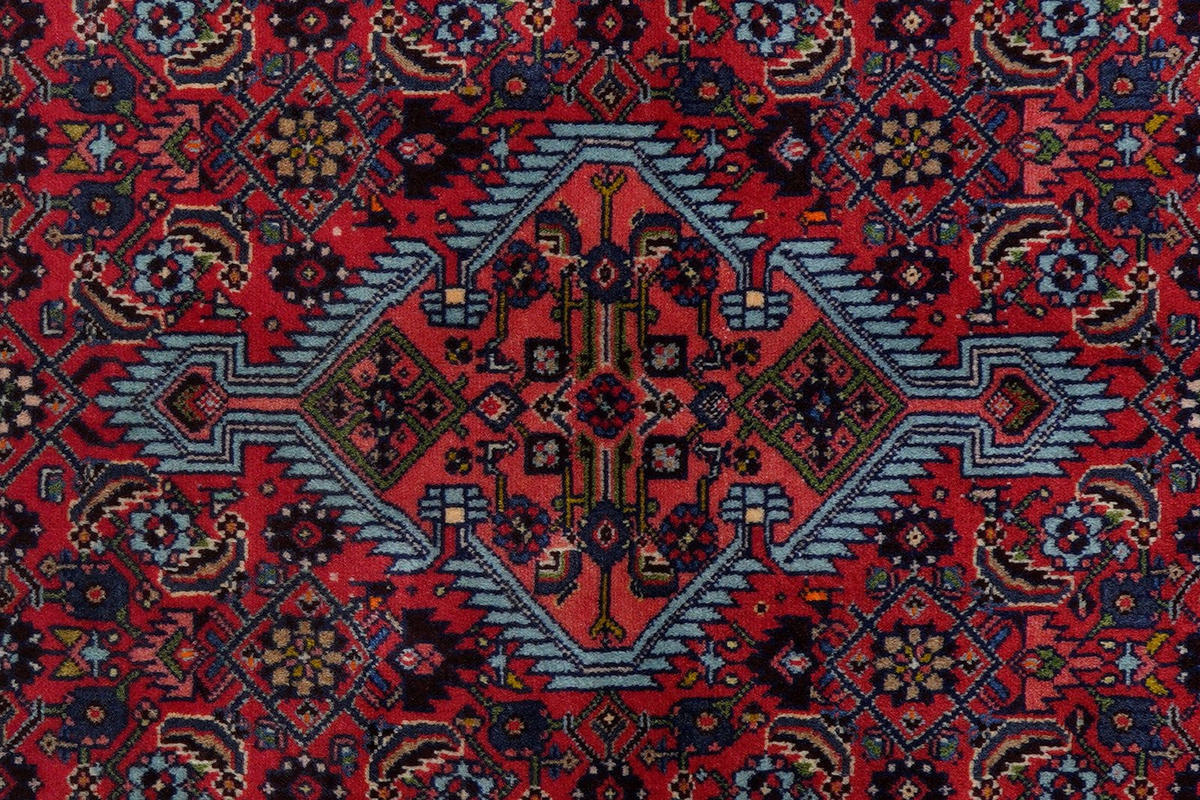ORIENTTEPPICH handgeknüpft Assadabad Rot 207/133 cm Schurwolle - Rot, Textil (133/207cm) - Looma
