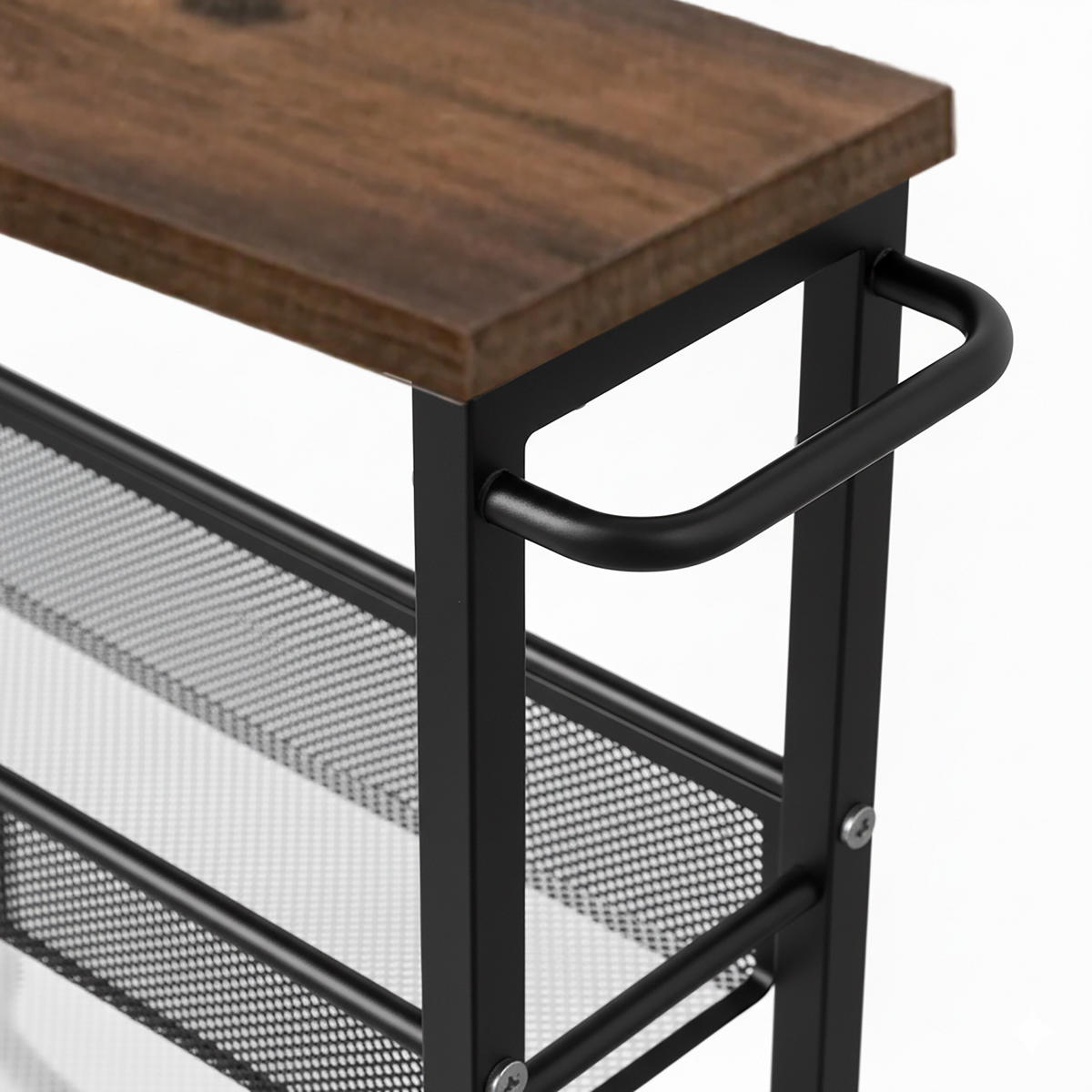 NISCHENWAGEN - Schwarz, Holzwerkstoff/Metall (13/77/45cm) - Relaxdays