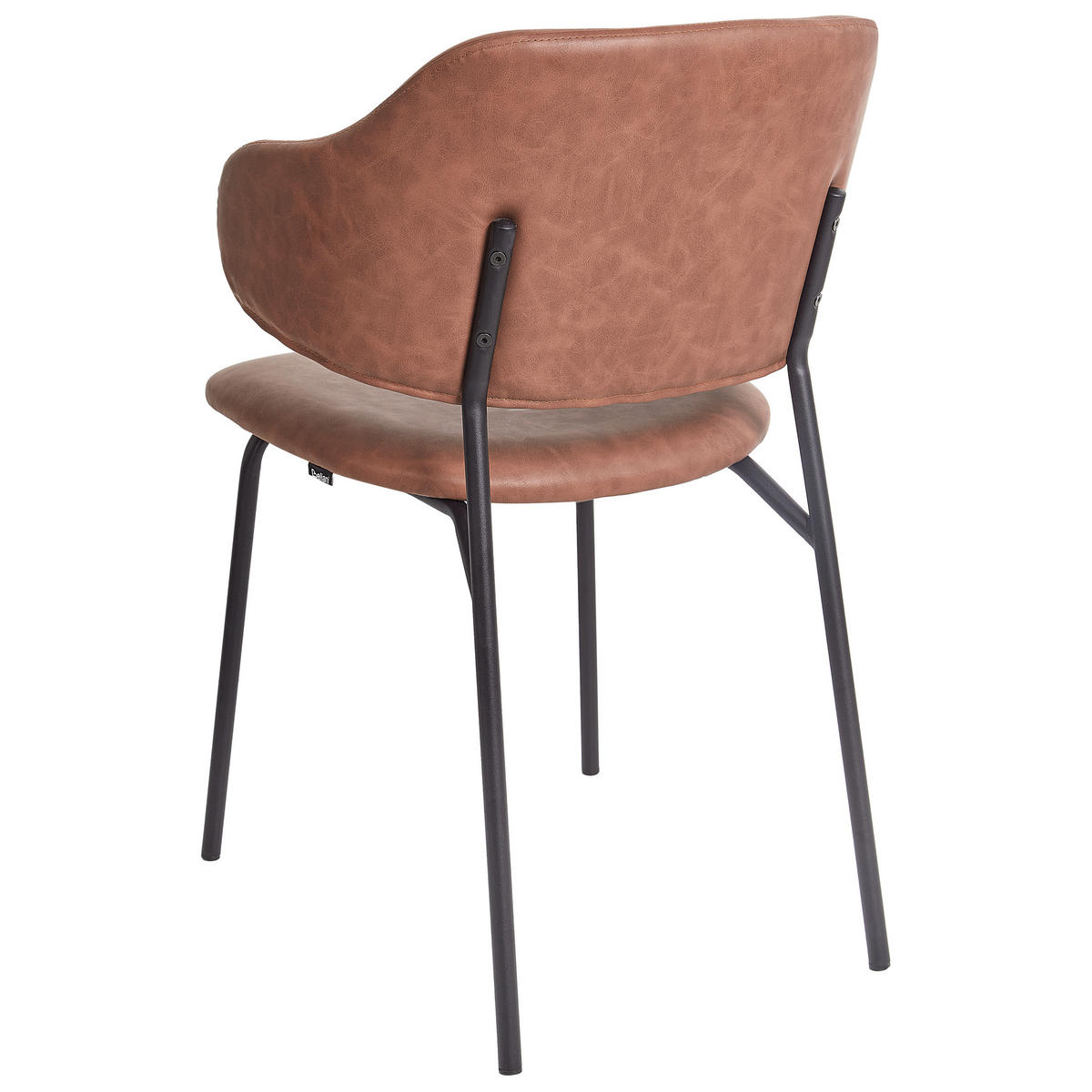 ESSZIMMERSTUHL 2er-Set Kunstleder Braun Kenai - Braun, Kunststoff (53/82/58cm) - Beliani