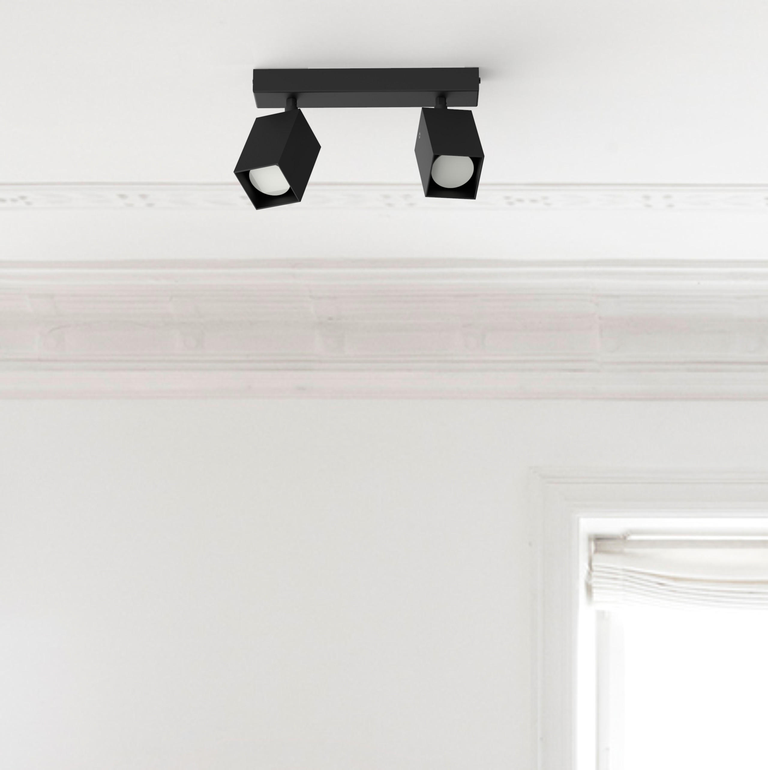 DECKENLEUCHTE - Schwarz, Metall (6/27/18cm) - Lumicom