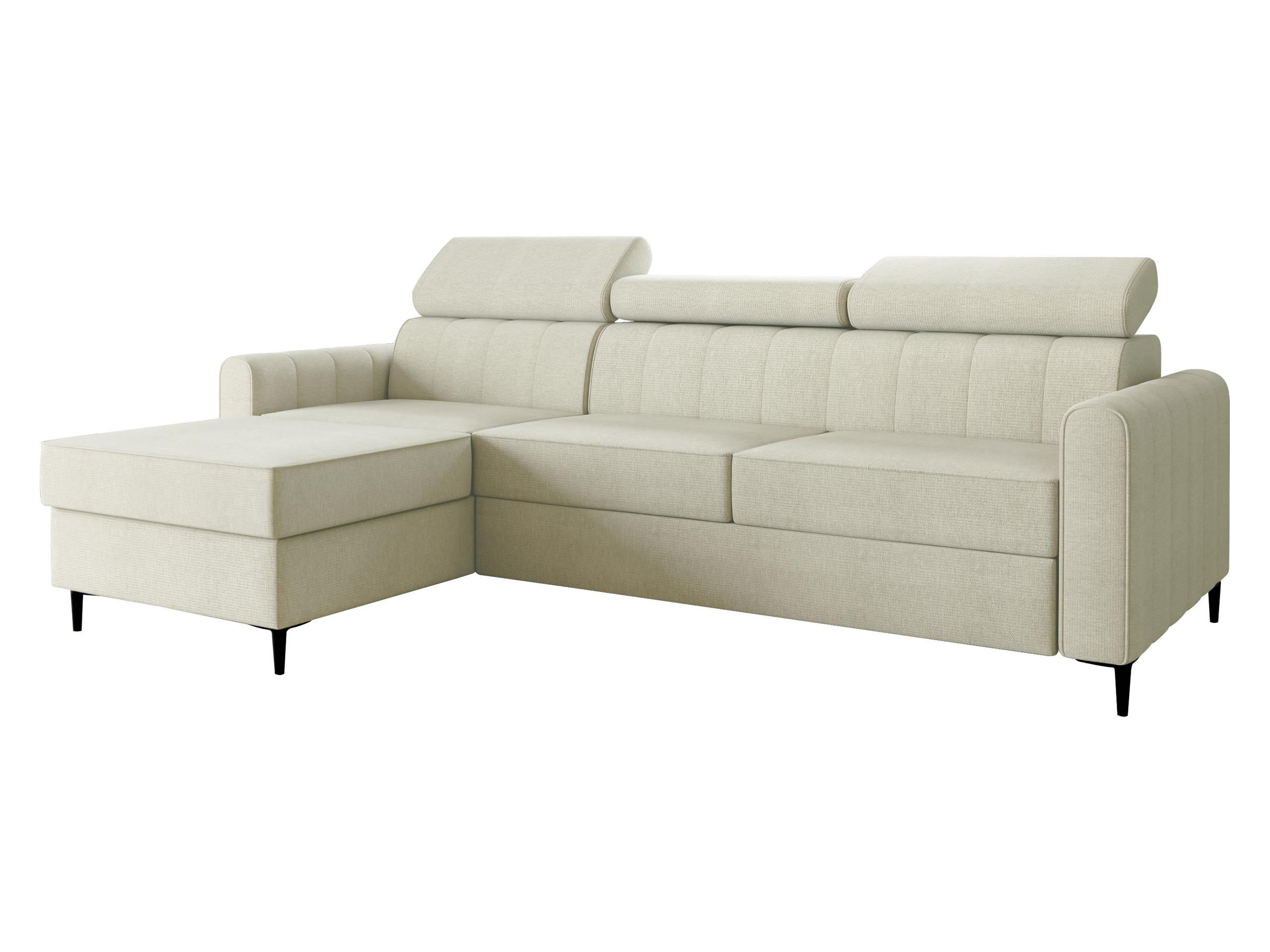 ECKSOFA Toronto III - Creme/Schwarz, Holz/Kunststoff (250/169cm) - MIRJAN24