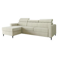 ECKSOFA Toronto III - Creme/Schwarz, Holz/Kunststoff (250/169cm) - MIRJAN24