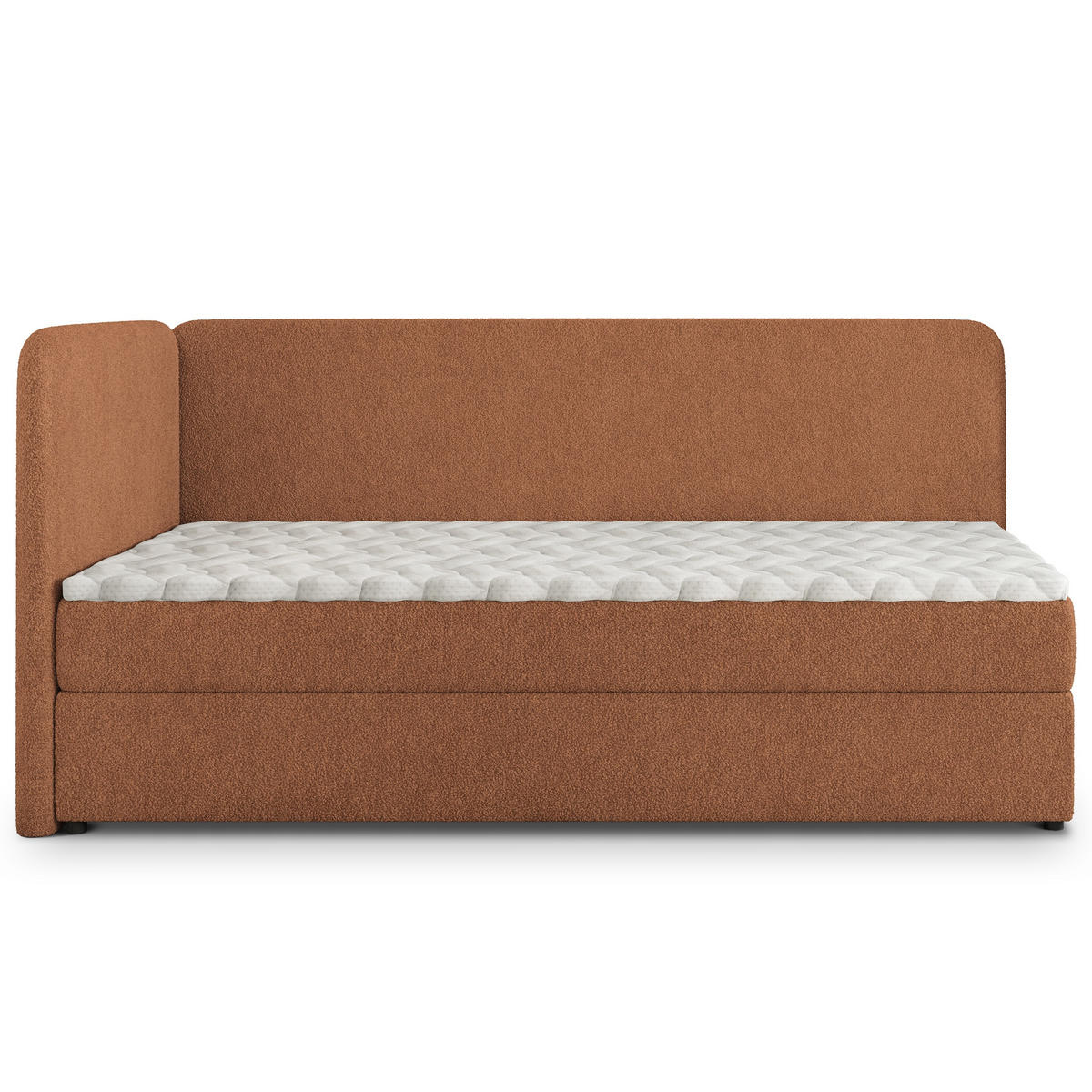 POSTEL BOXSPRING GINA 100x200 cm, s matrací a úložným prostorem, měděná - měděná, kompozitní dřevo/textil (100/200cm) - MASSENO