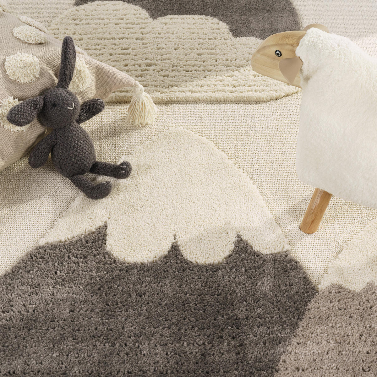 KINDERTEPPICH 160/160 cm Togo 377 - Creme, Textil (160/160cm) - Paco Home