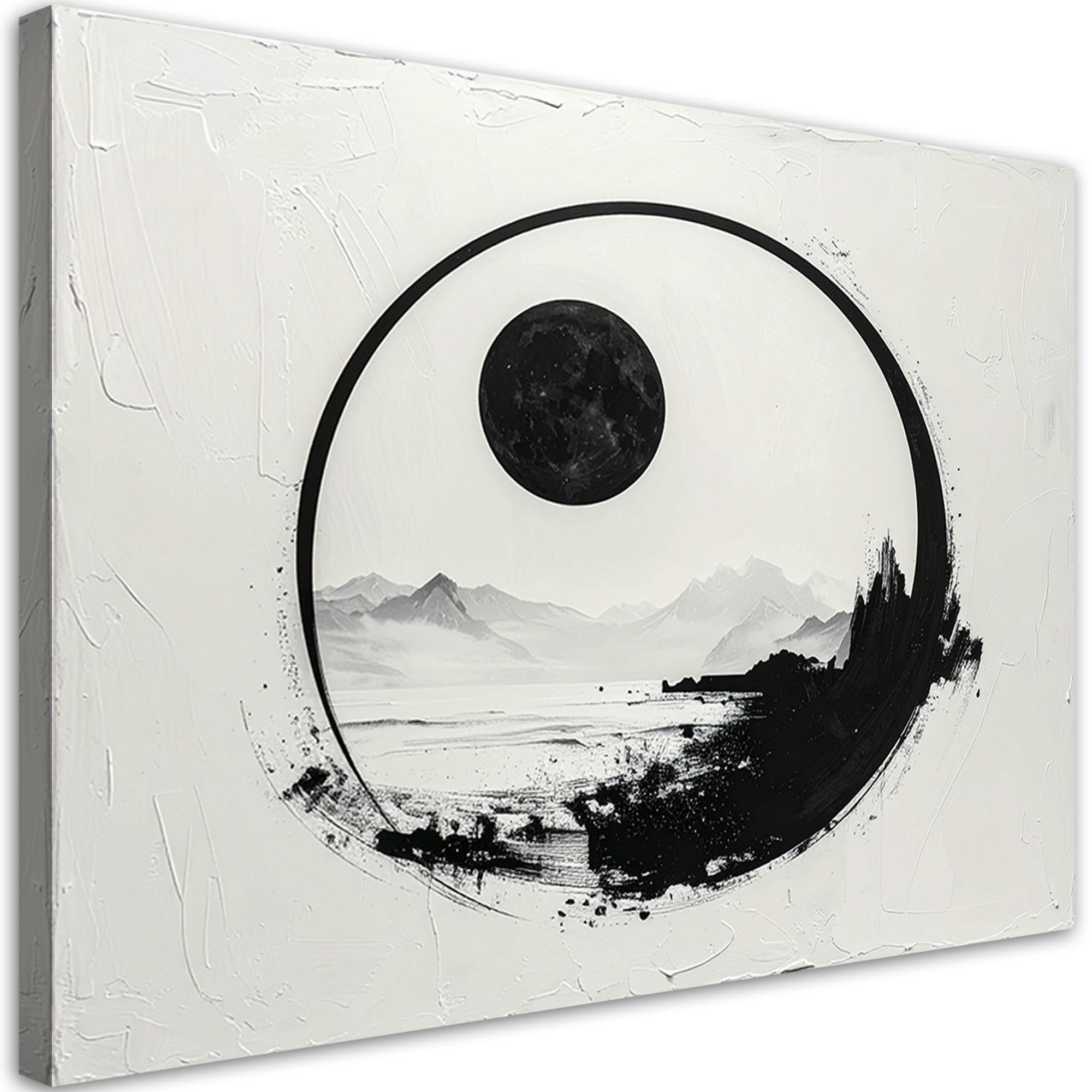 LEINWANDBILD Abstraktion 120x80cm - Schwarz, Textil (120/80cm) - Feeby