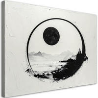 LEINWANDBILD Abstraktion 120x80cm - Schwarz, Textil (120/80cm) - Feeby