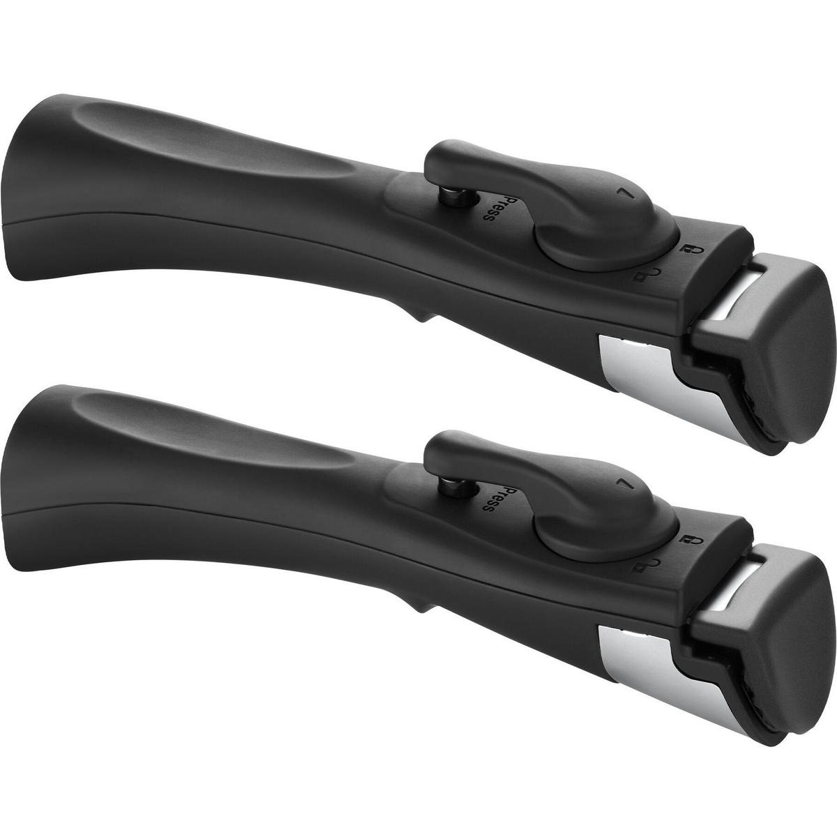 KÜCHENSTARTERSET 47er Set Una/Parma,inklusive Topfschonern und anklemmbaren Griffen,grau/schwarz - Schwarz/Grau, Keramik (30/8.5/46.5cm) - tectake