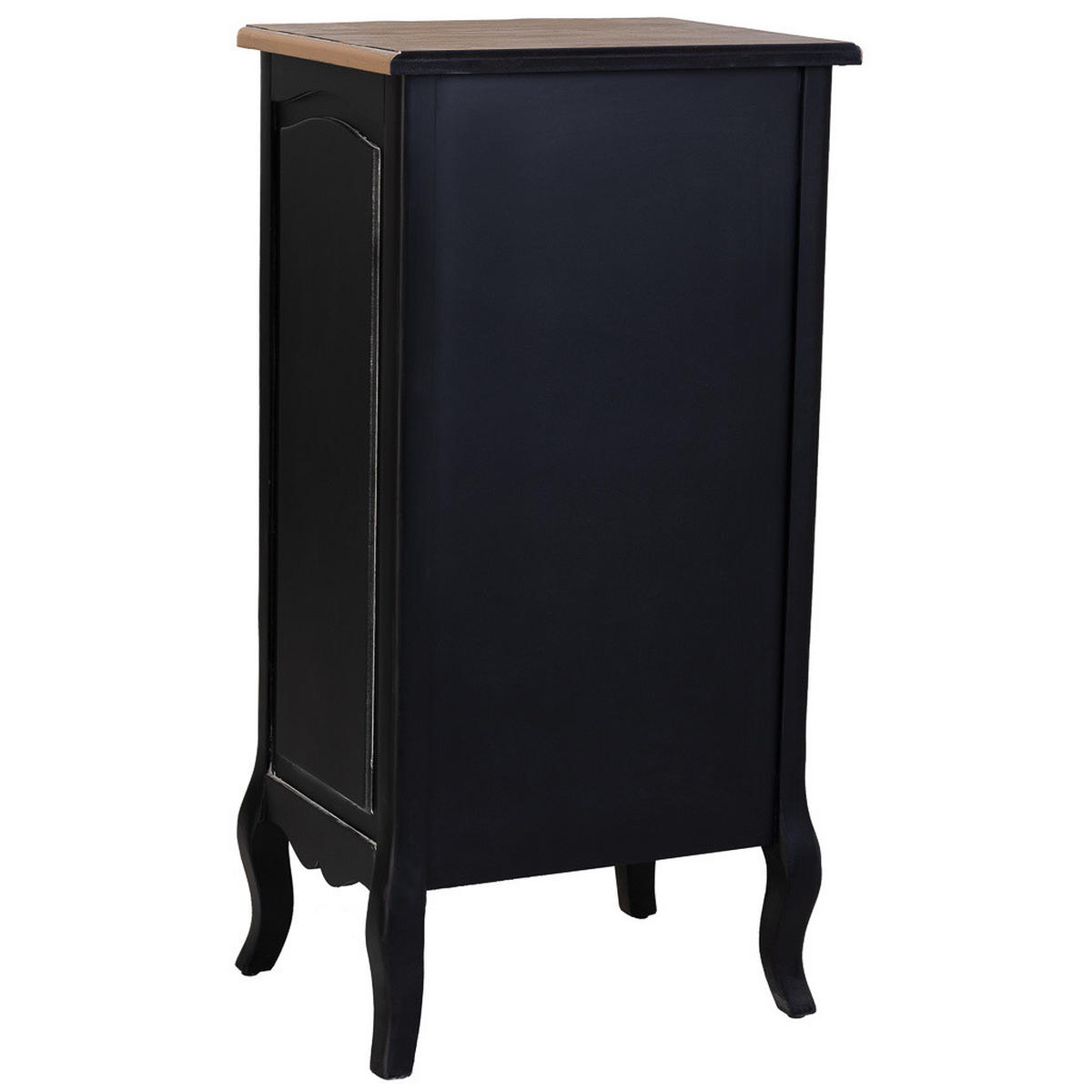 KOMMODE aus lackiertem Holz mit 5 Schubladen 50x40x98 cm Schwarz - Schwarz, Holz (50/98/40cm) - Wanderlust