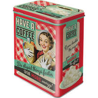 VORRATSDOSE L Say it 50's Have A Coffee - Multicolor, Metall (14/20/10cm) - Nostalgic-Art
