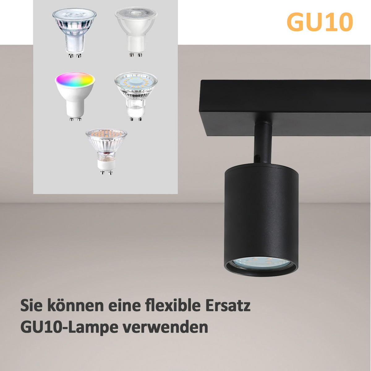 STRAHLER Roger 5-flammig 55/3/14 cm - Schwarz, Metall (55/3/14cm) - Nettlife