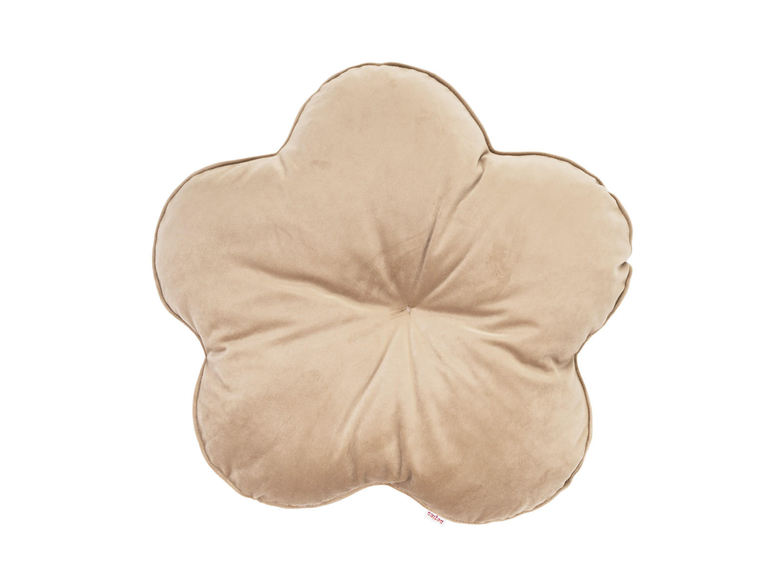 KISSEN-BLUME Samt&Sonders braun-beige 50 cm Ø - Beige, Textil (50cm) - beties Heimtextil