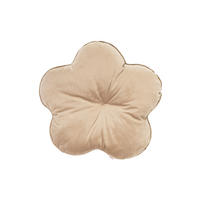 KISSEN-BLUME Samt&Sonders braun-beige 50 cm Ø - Beige, Textil (50cm) - beties Heimtextil