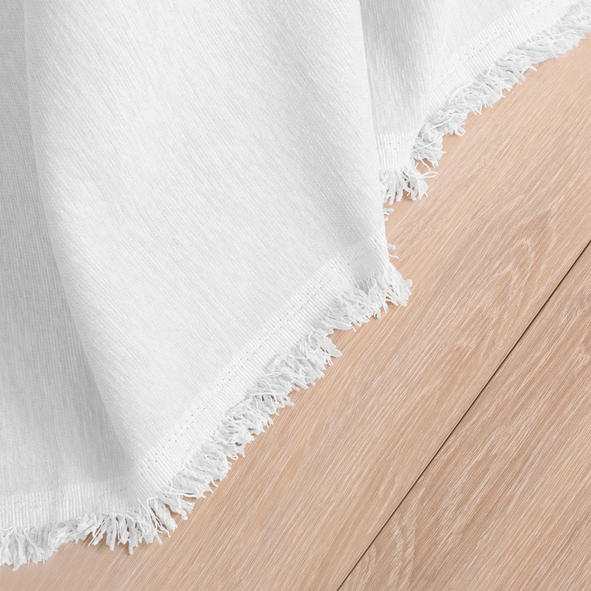 TAGESDECKE TALO mit Fransen Weiß 220x240 - Weiß, Textil (220/240cm)