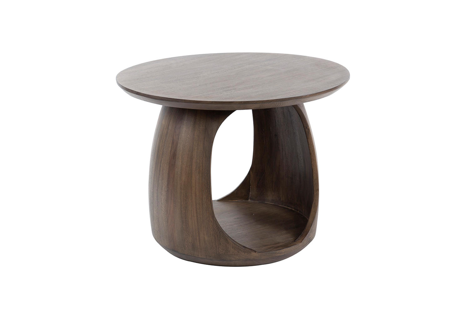 BEISTELLTISCH MEVA Braun Akazie - Braun, Akazienholz/Holz (60/60/46cm) - KAWOLA