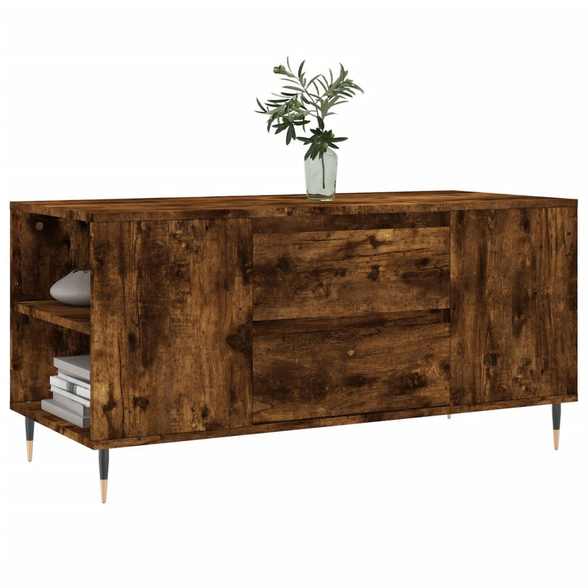 COUCHTISCH Räuchereiche 102x44,5x50 cm Holzwerkstoff - Braun, Holzwerkstoff (44.5/102/50cm) - furnicato