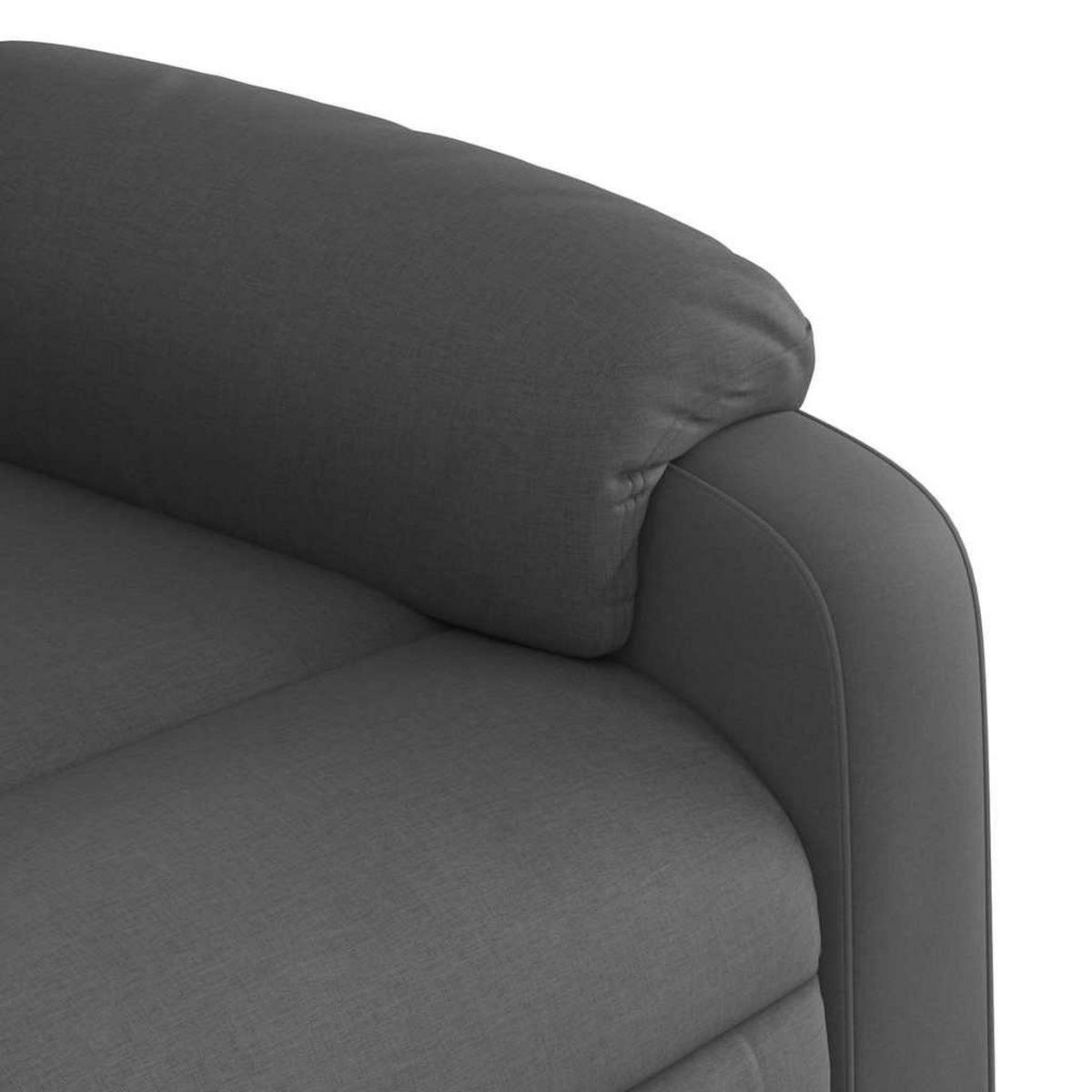 RELAXSESSEL Dunkelgrau Stoff - Grau, Textil (95/99/77cm) - vidaXL