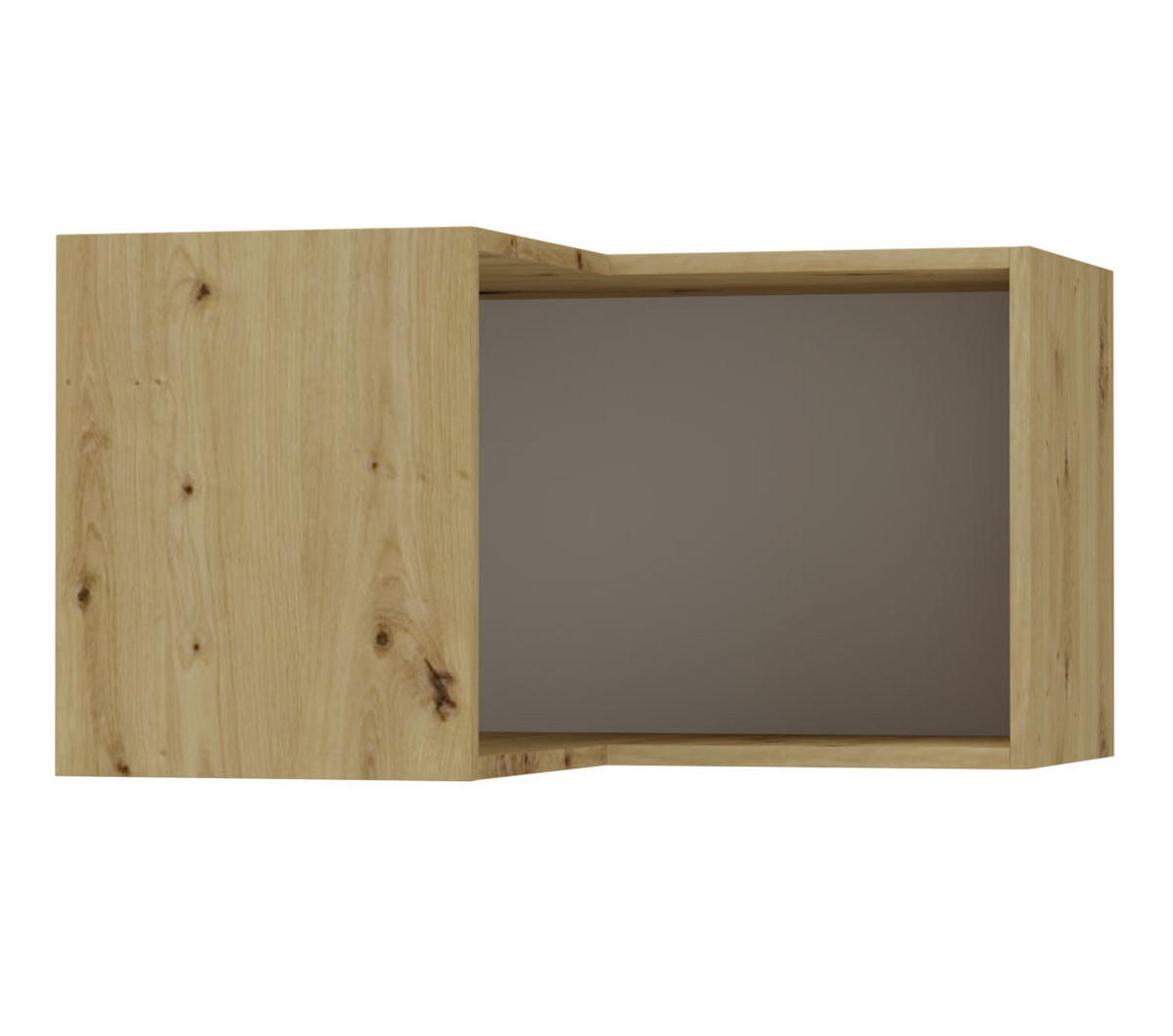 ECKHÄNGESCHRANK Oslo W12/60/36 Eiche Artisan / Indigo Matt 60 / 60 / 36cm - Eiche Artisan/Dunkelblau, Holz/Holzwerkstoff (60/36/60cm) - Feldmann-Wohnen