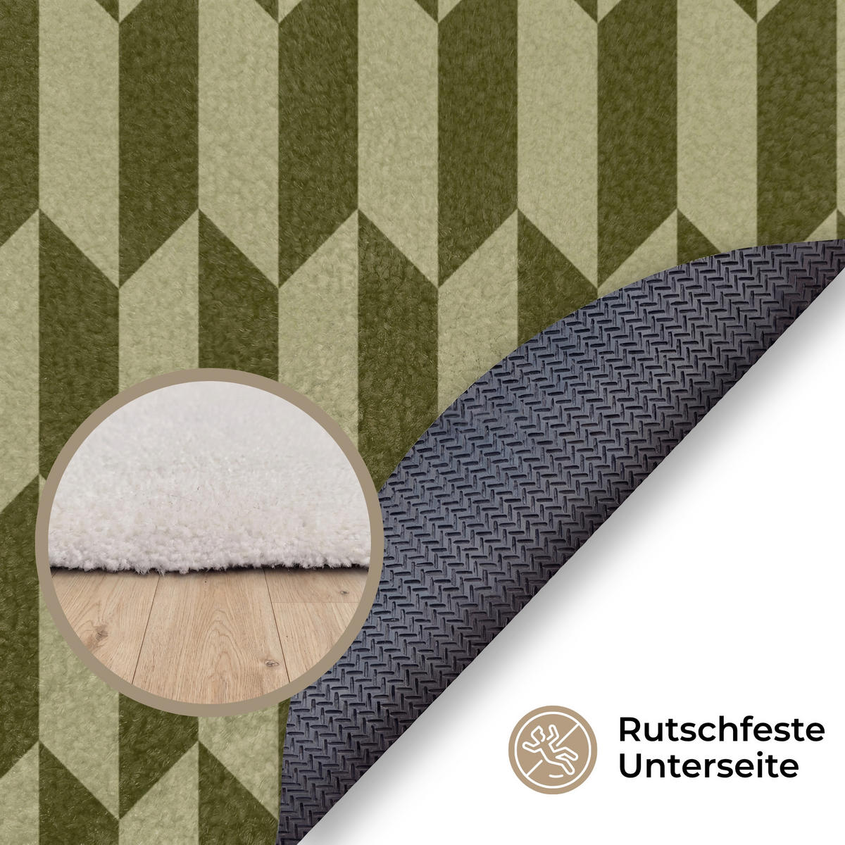 KOBERCE - Vzor - abstraktný - zelený - lietadlá - 150x150 cm - olivovozelená, textil/plast (150/0.4cm) - OnlyWow