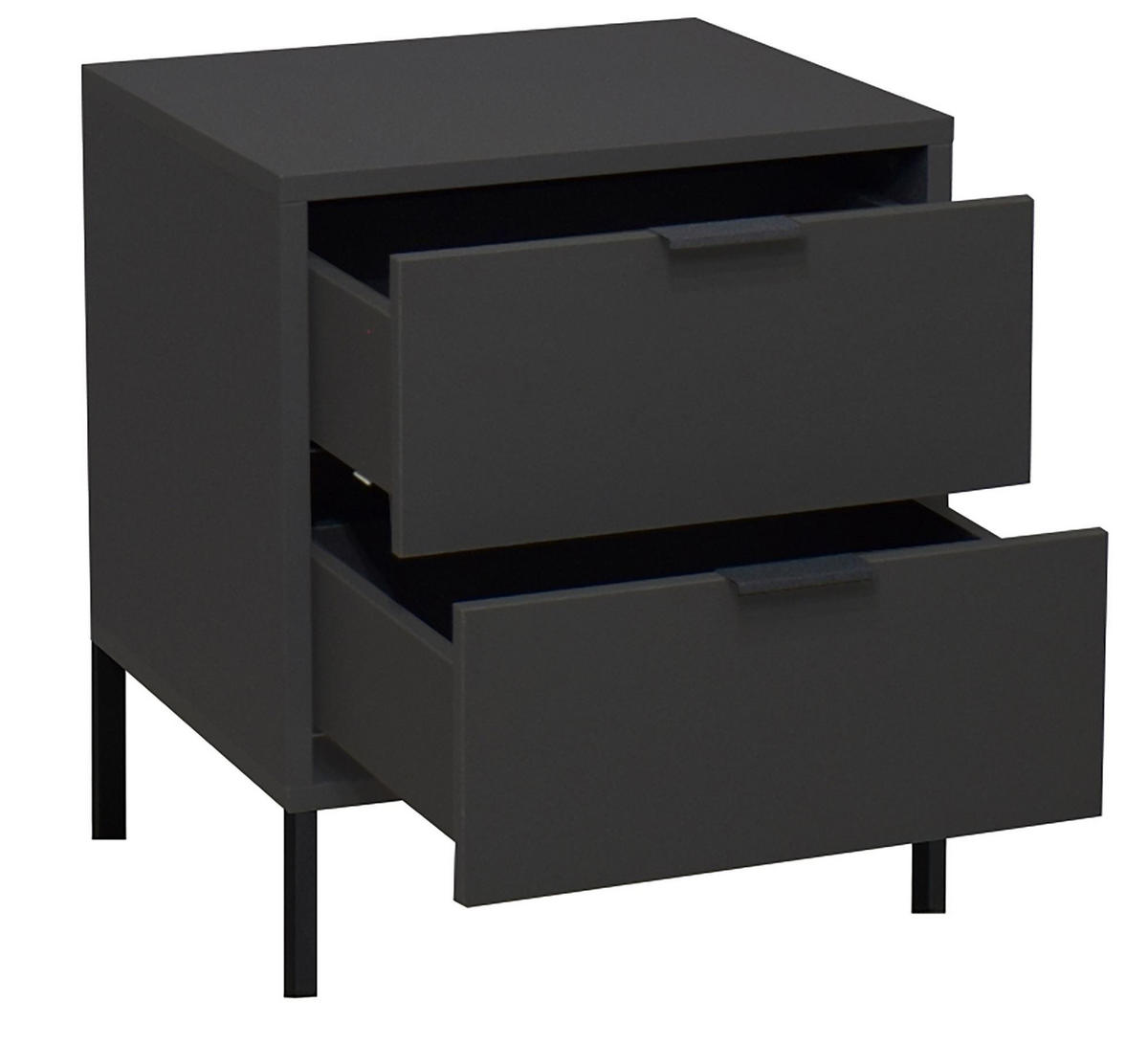 KOMMODE Erna 51x45x62 Anthrazit matt Lack - Anthrazit, Holzwerkstoff (51/62/45cm) - 58aufmkessel