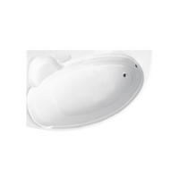 BADEWANNE Eckwanne FINEZJA 155/95 Links mit Schürze Ablauf Füße - Weiß, Kunststoff (95/55.5/155cm) - bad land
