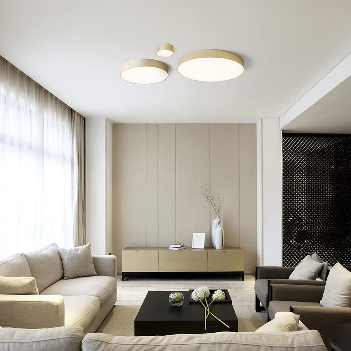 DECKENLEUCHTE LARISA R 12 schwarz 10 W - Schwarz, Metall (11.6/11.6/6cm)