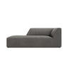 CHAISELONGUE links Ruby aus Cord dunkelgrau - Dunkelgrau, Textil (93/69/180cm) - Micadoni