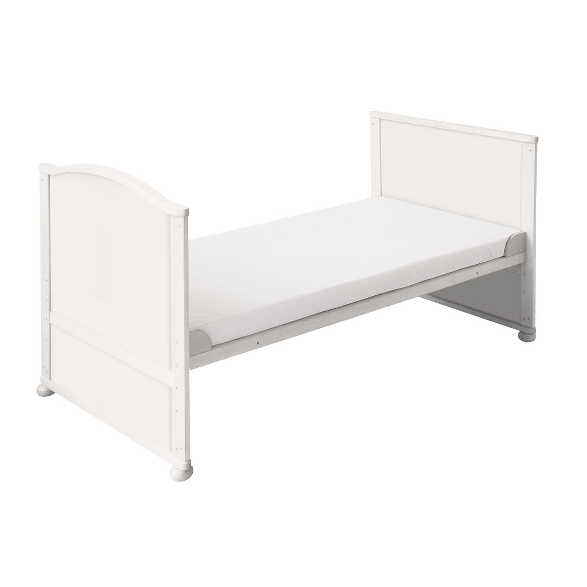 BABYBETT Adam & Eule 70 x 140 cm weiß - Weiß, Holzwerkstoff (70/140cm) - Roba