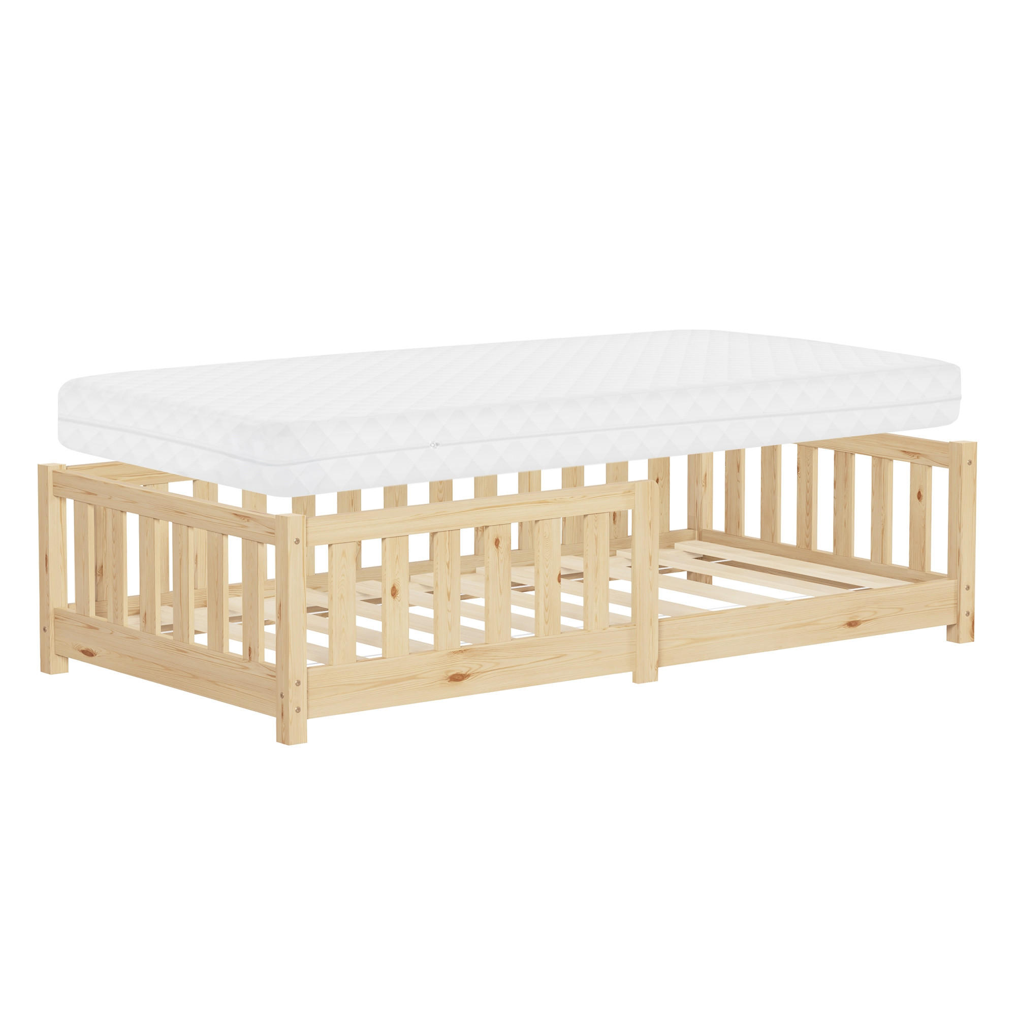 ML-DESIGN DĚTSKÁ postýlka 80x160 cm přírodní s matrací
