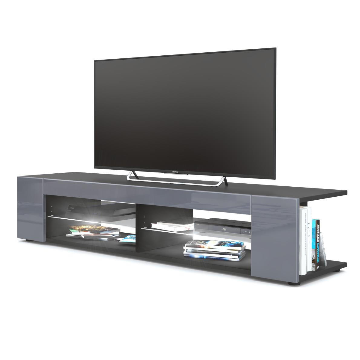 Vladon Lowboard Grau 134.5x30.5x38.5 cm