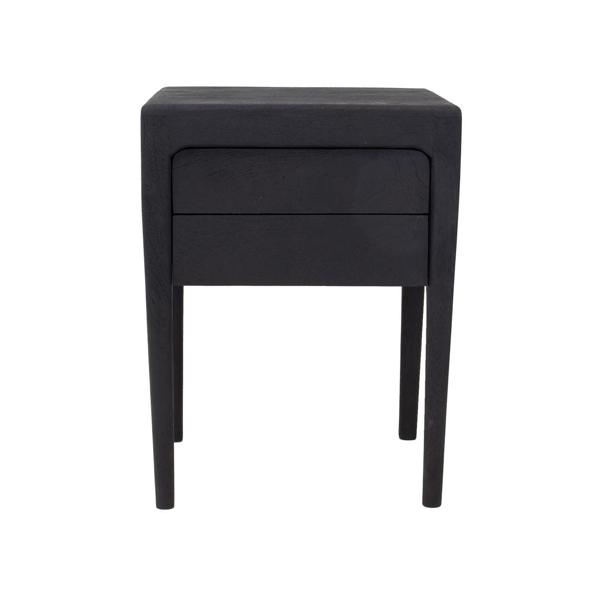 NACHTTISCH aus Mangoholz, Schwarz - Schwarz, Holz (46/60/38cm) - Giga Meubel